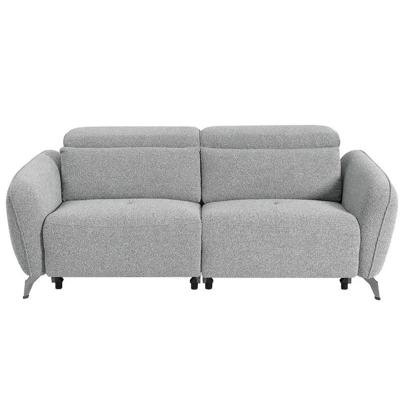 Ensemble de canapés inclinables électriques en chenille de 80 pouces de large pour salon