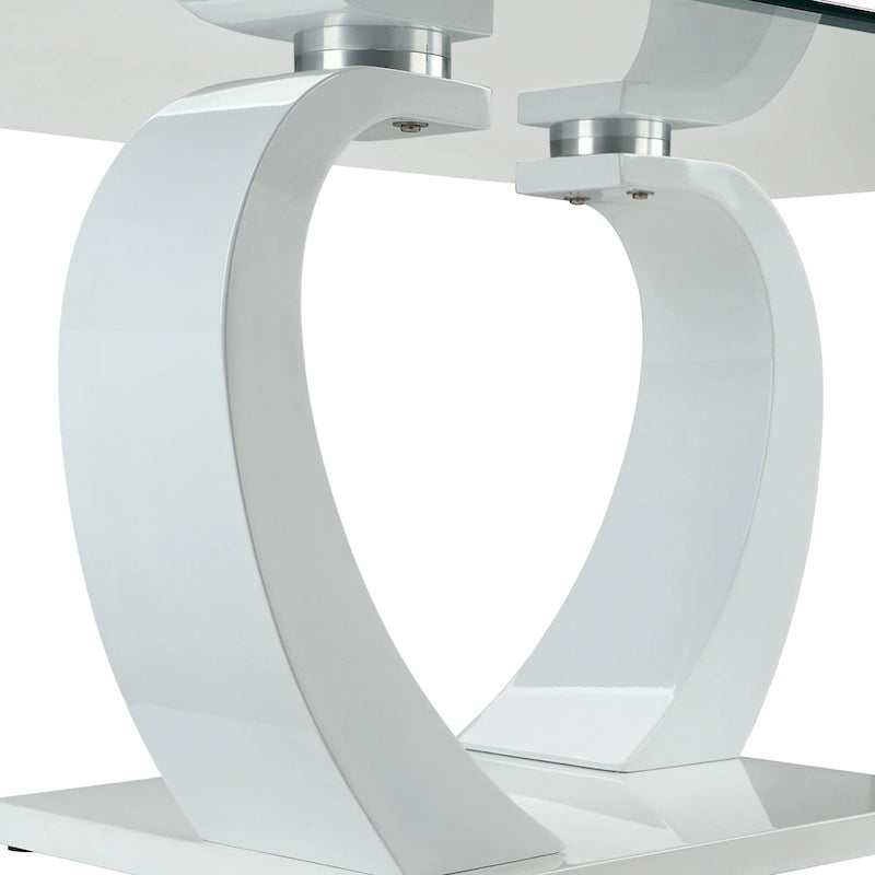 Table basse contemporaine Cres avec plateau en verre de 50 pouces par Furniture of America