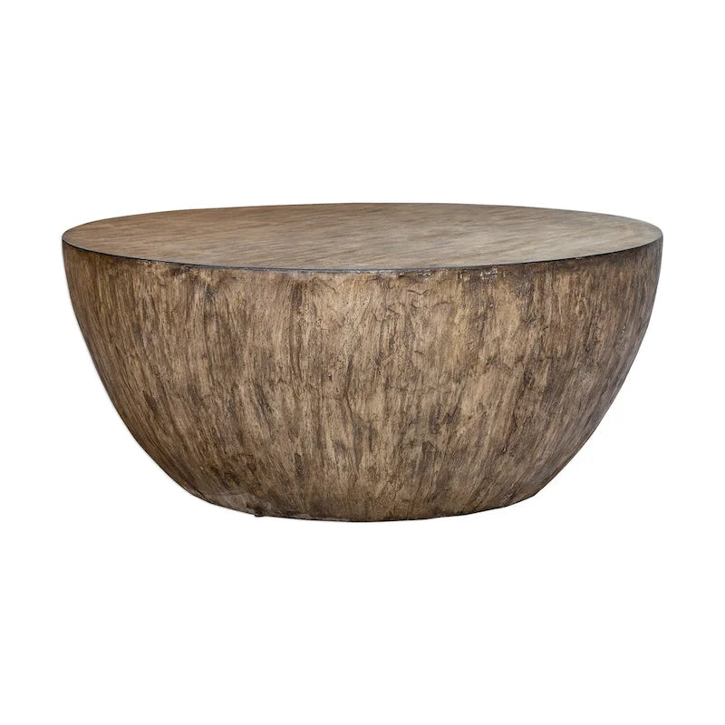 Table basse ronde en noyer vieilli Uttermost Lark