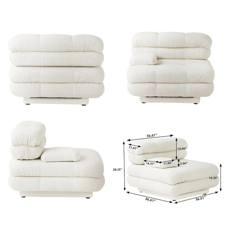 Canapé d'angle moderne en velours peluche, canapé modulable minimaliste en forme de L