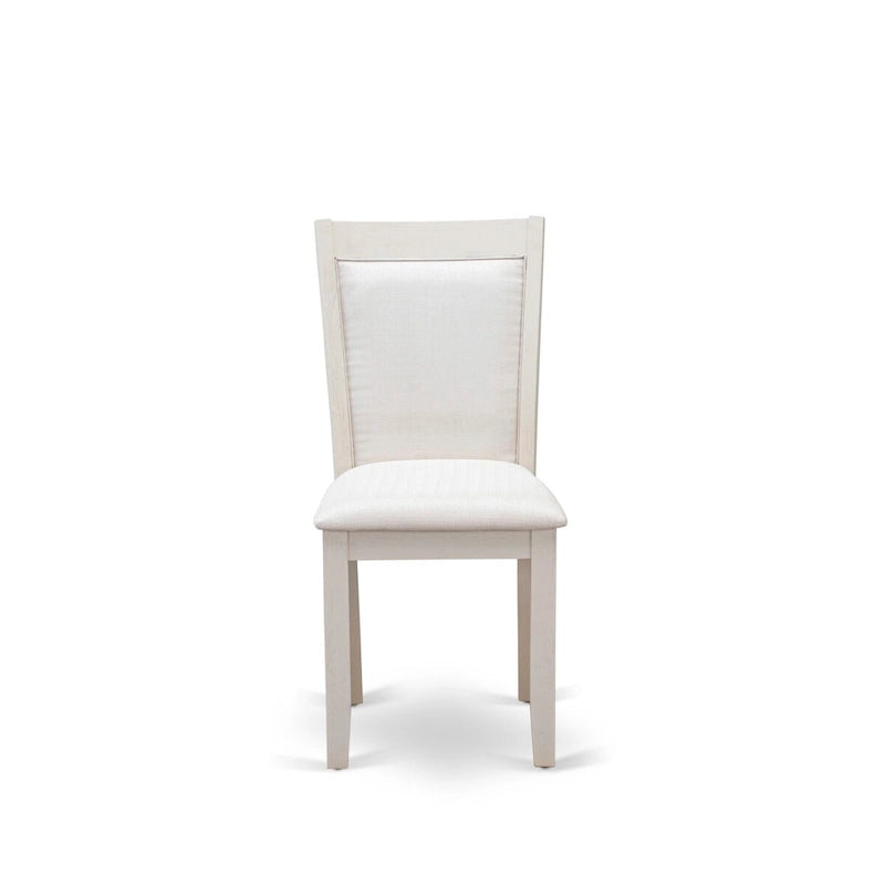 Ensemble de salle à manger East West Furniture : table rectangulaire et chaises Parson en lin crème, coloris blanc lin (composition au choix).