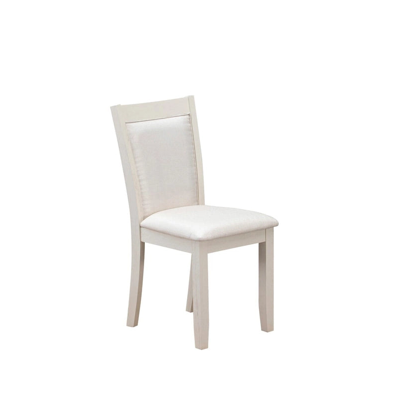 Ensemble de salle à manger East West Furniture : table rectangulaire et chaises Parson en lin crème, coloris blanc lin (composition au choix).